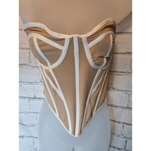 Shein Contrast Mesh Tube Top